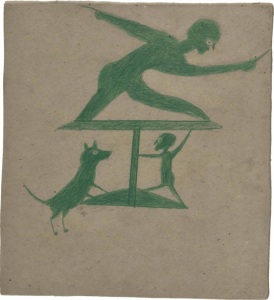 bill-traylor-1854-1949-green-construction-with-two-men-and-a-dog-1939-1942